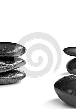 Black zen or spa stones