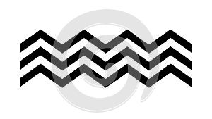 Black Zigzag Chevron Pattern Lines Abstract, vector design Generative AI