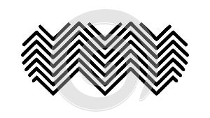 Black Zigzag Chevron Pattern Vector Texture, vector design Generative AI