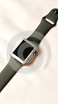 Blackbelt Apple Watch/smartwatch isolated on white background.