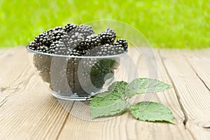 Blackberries in bowl