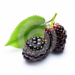 Blackberries With Green Leaf: A Dark Magenta Larme Kei Inspiration