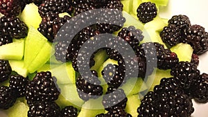 Blackberries and Honeydew
