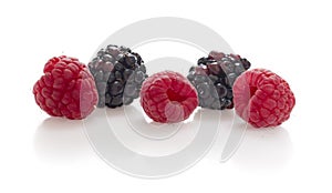 Blackberries and raspberries