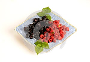 Blackberries and raspberries