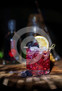 Blackberry Bramble Gin Drink photo