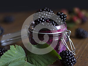 Blackberry chia pudding.