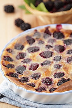 Blackberry clafoutis
