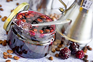 Blackberry coffee bean jam