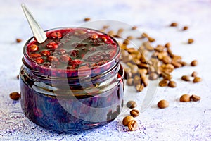 Blackberry coffee bean jam