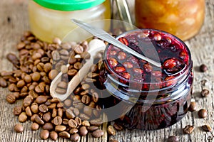 Blackberry coffee bean jam