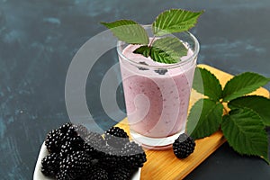 Blackberry detox water and smoothie photo