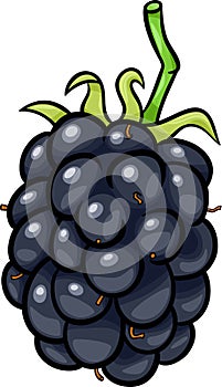 Blackberry fruit cartoon illustration