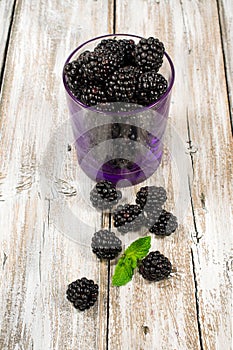 Blackberry in a glass