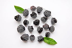 Blackberry isolated on white background, clipping path, full depth of field