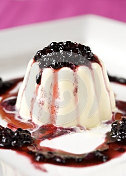 Blackberry panna cotta