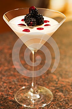 Blackberry Pannacotta. Easy dessert.