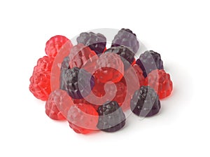 Blackberry and raspberry jelly gummy candies