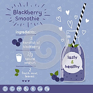 Blackberry smoothie recipe.