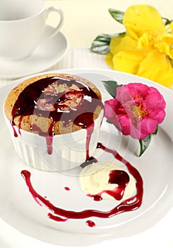 Blackberry Sponge Pudding