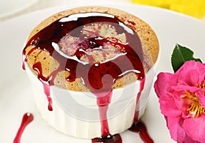 Blackberry Sponge Pudding