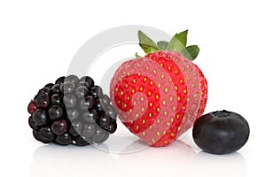 Blackberry, Strawberry and Blueberry Fruit