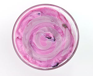 Blackberry and strawberry yogurt