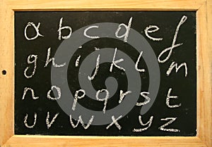 Blackboard alphabet