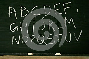 Blackboard alphabet