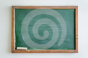 Blackboard with chalk in classroom. Education background. Back to school