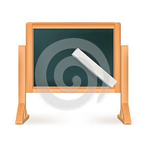 Blackboard with chalk isolated