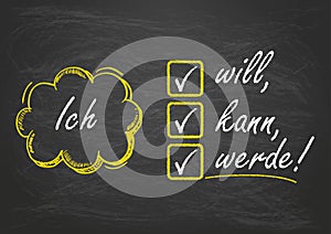 Blackboard Checklist Will Kann Werde