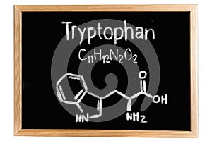 Blackboard with the chemical formula