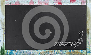 Blackboard with Colorful Frame