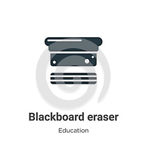 Blackboard eraser vector icon on white background. Flat vector blackboard eraser icon symbol sign from modern education collection