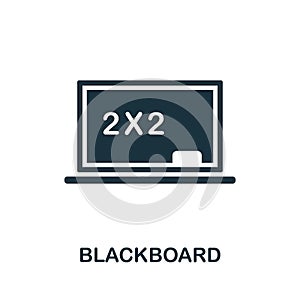 Blackboard icon. Monochrome sign from school education collection. Creative Blackboard icon illustration for web design