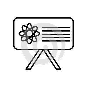 Blackboard icon vector isolated on white background, Blackboard sign , sign and symbols in thin linear outline style