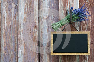 Blackboard and lavender