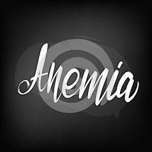 Blackboard lettering anemia