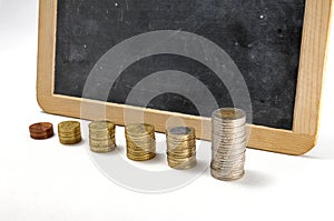 Blackboard and money photo