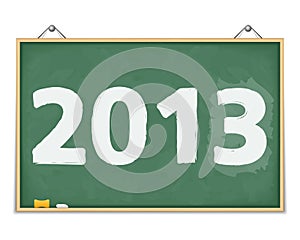 Blackboard with number 2013