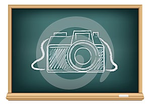 Blackboard photo camera