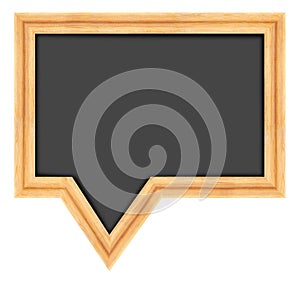 Blackboard shaped as speech bubble