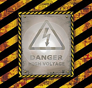 blackboard sign caution banner