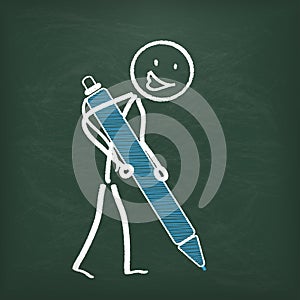 Blackboard Stickman Ballpen photo