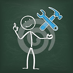 Blackboard Stickman Repair Shop