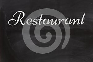 Blackboard with the word Restaurant