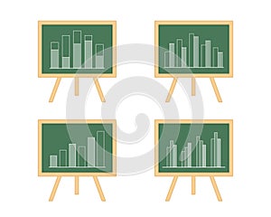 Blackboards with Bar Graphs