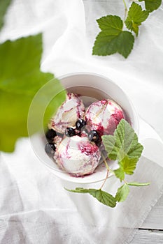 Blackcurrant ice cream