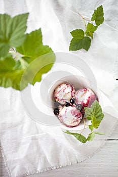 Blackcurrant ice cream